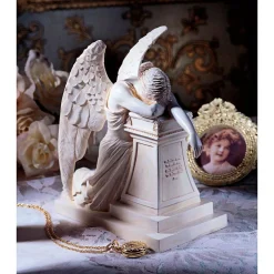 Sculptures Design Toscano 7.5 In. H Angel Of Grief Monument Desktop Statue