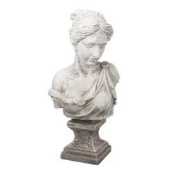 Sculptures A & B Home Bust Of Women Antique White