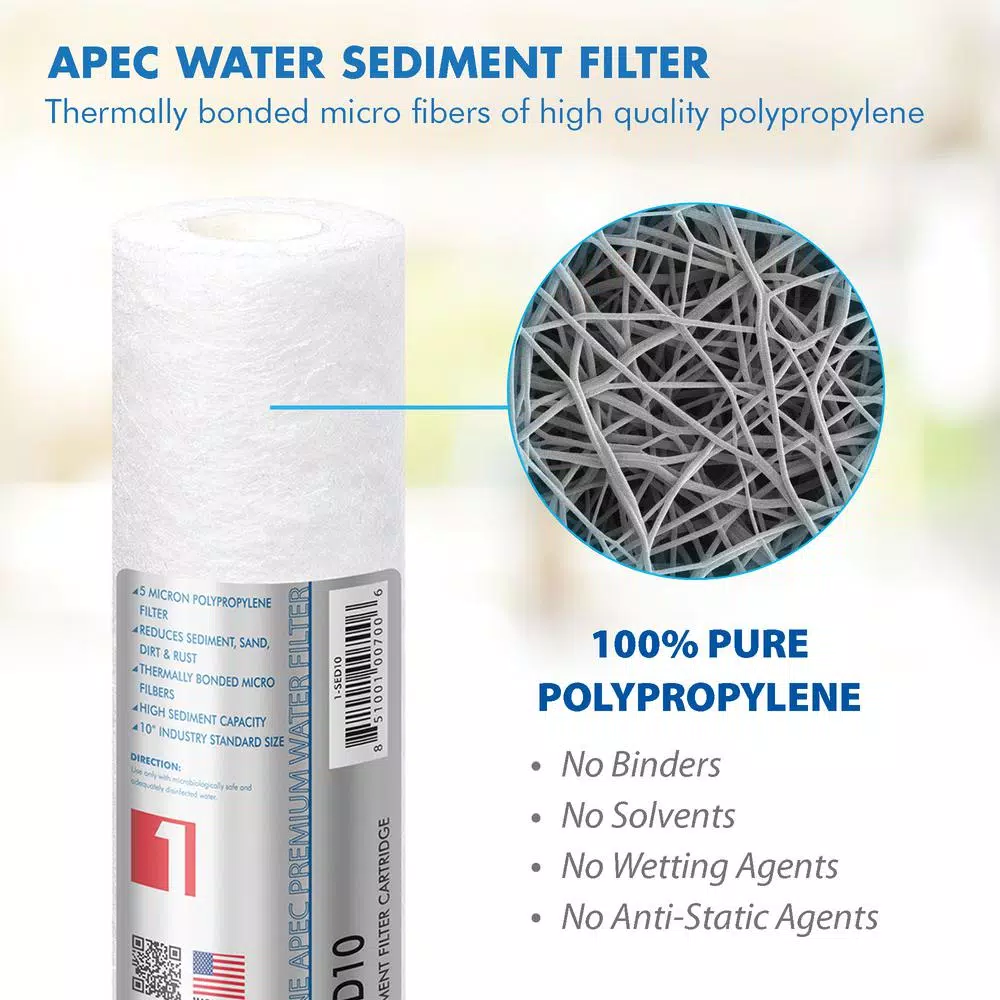 Water Filtration Systems APEC Water Systems Ultimate 10 In. 5-Micron Sediment Replacement Filter 5 Water Filtration Systems APEC Water Systems Ultimate 10 In. 5-Micron Sediment Replacement Filter - Image 3
