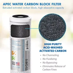 Replacement Water Filters APEC Water Systems Ultimate 10 In. Carbon Replacement Filter -Brita shop apec water systems replacement water filters 23 cab10 4f 1000