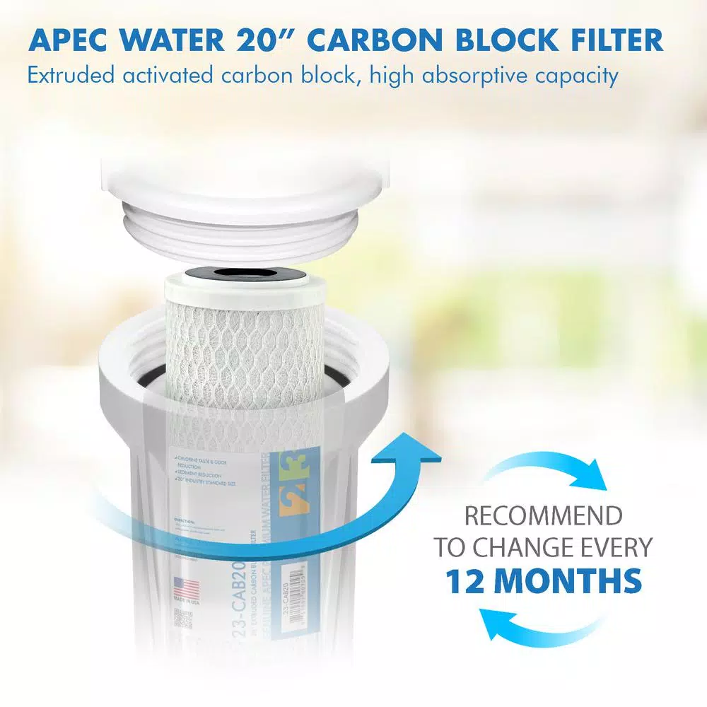 Replacement Water Filters APEC Water Systems Commercial Grade 20 In. X 2.5 In. High Capacity Carbon Pre-Filter 6 Replacement Water Filters APEC Water Systems Commercial Grade 20 In. X 2.5 In. High Capacity Carbon Pre-Filter - Image 4