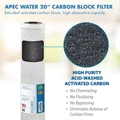 Replacement Water Filters APEC Water Systems Commercial Grade 20 In. X 2.5 In. High Capacity Carbon Pre-Filter 8 Replacement Water Filters APEC Water Systems Commercial Grade 20 In. X 2.5 In. High Capacity Carbon Pre-Filter -Brita shop apec water systems replacement water filters 23 cab20 4f 1000