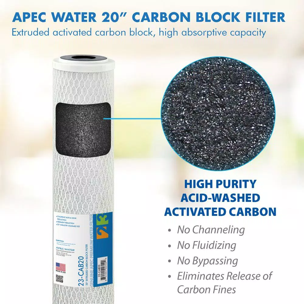 Replacement Water Filters APEC Water Systems Commercial Grade 20 In. X 2.5 In. High Capacity Carbon Pre-Filter 5 Replacement Water Filters APEC Water Systems Commercial Grade 20 In. X 2.5 In. High Capacity Carbon Pre-Filter - Image 3