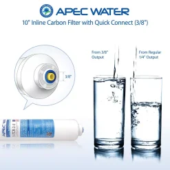 Replacement Water Filters APEC Water Systems Ultimate 10 In. Inline Carbon Filter With 3/8 In. Quick Connect 9 Replacement Water Filters APEC Water Systems Ultimate 10 In. Inline Carbon Filter With 3/8 In. Quick Connect -Brita shop apec water systems replacement water filters 5 tcr 3 8 1f 1000