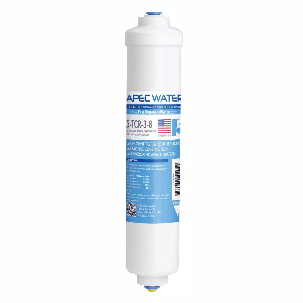 Replacement Water Filters APEC Water Systems Ultimate 10 In. Inline Carbon Filter With 3/8 In. Quick Connect 3 Replacement Water Filters APEC Water Systems Ultimate 10 In. Inline Carbon Filter With 3/8 In. Quick Connect