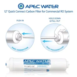 Replacement Water Filters APEC Water Systems 12 In. Commercial Grade Inline Carbon Post-Filter With 3/8 In. Output For Light Commercial Reverse Osmosis System 8 Replacement Water Filters APEC Water Systems 12 In. Commercial Grade Inline Carbon Post-Filter With 3/8 In. Output For Light Commercial Reverse Osmosis System -Brita shop apec water systems replacement water filters fi cab12 qc 4f 1000