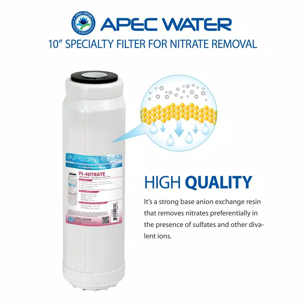 Water Filtration Systems APEC Water Systems 10 In. Nitrate Reduction Water Filter Cartridge 5 Water Filtration Systems APEC Water Systems 10 In. Nitrate Reduction Water Filter Cartridge - Image 3