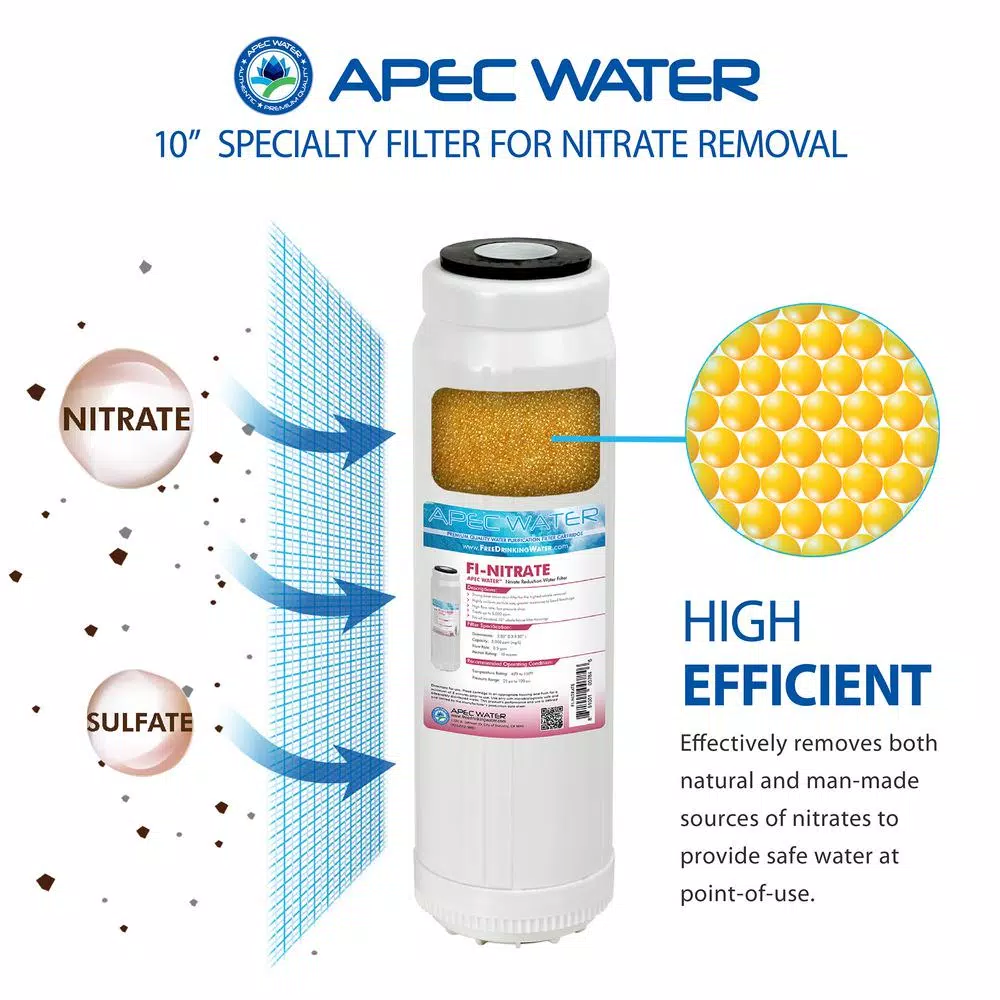 Water Filtration Systems APEC Water Systems 10 In. Nitrate Reduction Water Filter Cartridge 4 Water Filtration Systems APEC Water Systems 10 In. Nitrate Reduction Water Filter Cartridge - Image 2