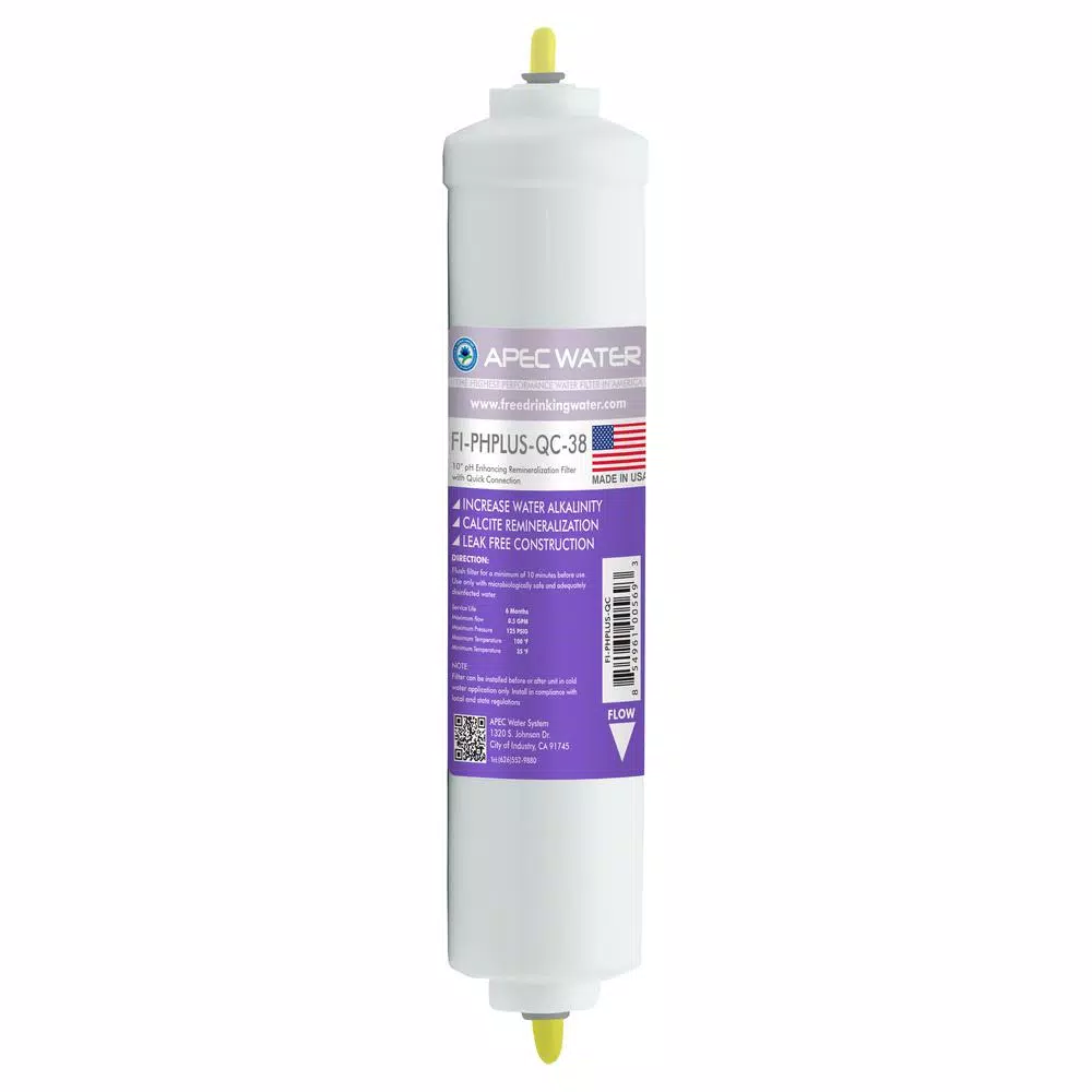 Replacement Water Filters APEC Water Systems Ultimate Series Reverse Osmosis 10 In. Calcium Carbonate Alkaline Filter With 3/8 In. Quick Connect 3 Replacement Water Filters APEC Water Systems Ultimate Series Reverse Osmosis 10 In. Calcium Carbonate Alkaline Filter With 3/8 In. Quick Connect