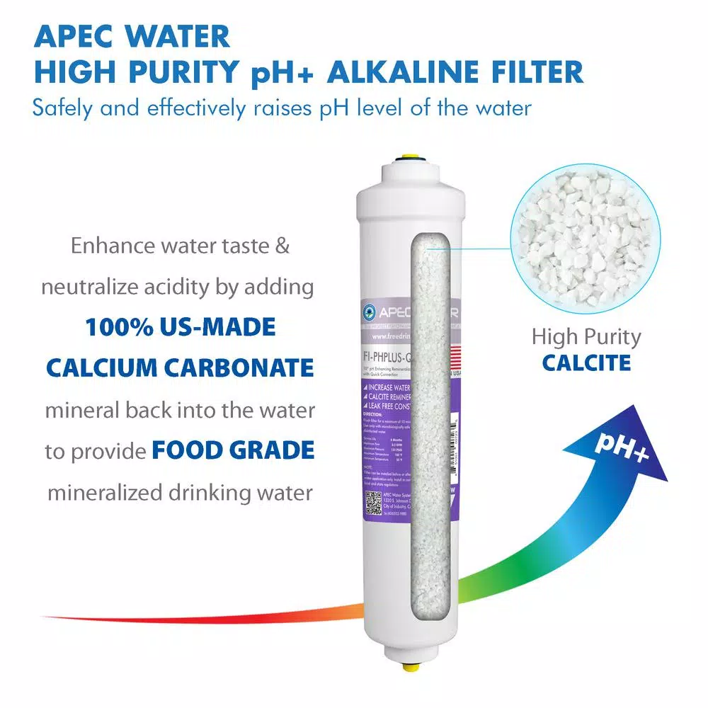 Replacement Water Filters APEC Water Systems Ultimate Series Reverse Osmosis 10 In. Calcium Carbonate Alkaline Filter With 3/8 In. Quick Connect 4 Replacement Water Filters APEC Water Systems Ultimate Series Reverse Osmosis 10 In. Calcium Carbonate Alkaline Filter With 3/8 In. Quick Connect - Image 2