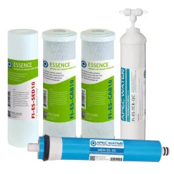 Water Filtration Systems APEC Water Systems Essence Complete 5-Stage 50 GPD Industry Standard Size Reverse Osmosis Replacement Filters Set