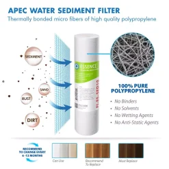 Water Filtration Systems APEC Water Systems Essence ROES-UV75-SS Replacement Water Filter Cartridge Complete Filter Set Stage 1-6 -Brita shop apec water systems replacement water filters filter max esuv ss c3 1000