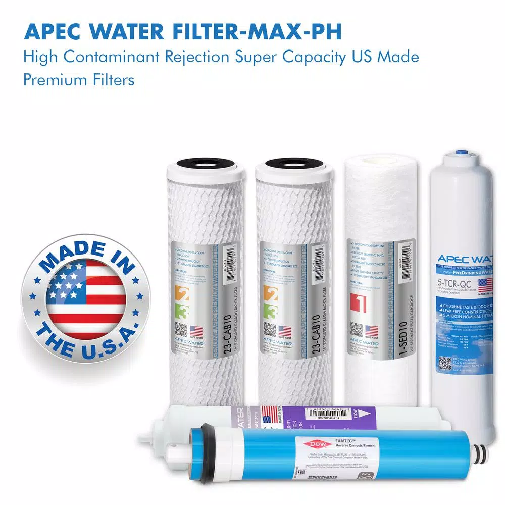 Water Filtration Systems APEC Water Systems Ultimate Complete Replacement Filter Set For 90 GPD PH+ 6-Stage RO Systems (Stages 1 To 6) 4 Water Filtration Systems APEC Water Systems Ultimate Complete Replacement Filter Set For 90 GPD PH+ 6-Stage RO Systems (Stages 1 To 6) - Image 2