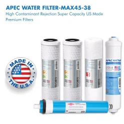 Replacement Water Filters APEC Water Systems Ultimate High Flow W/Upgraded 3/8 In. Output Reverse Osmosis System 50 GPD Stage 1-5 Replacement Water Filter Cartridge 10 Replacement Water Filters APEC Water Systems Ultimate High Flow W/Upgraded 3/8 In. Output Reverse Osmosis System 50 GPD Stage 1-5 Replacement Water Filter Cartridge -Brita shop apec water systems replacement water filters filter max45 38 e1 1000