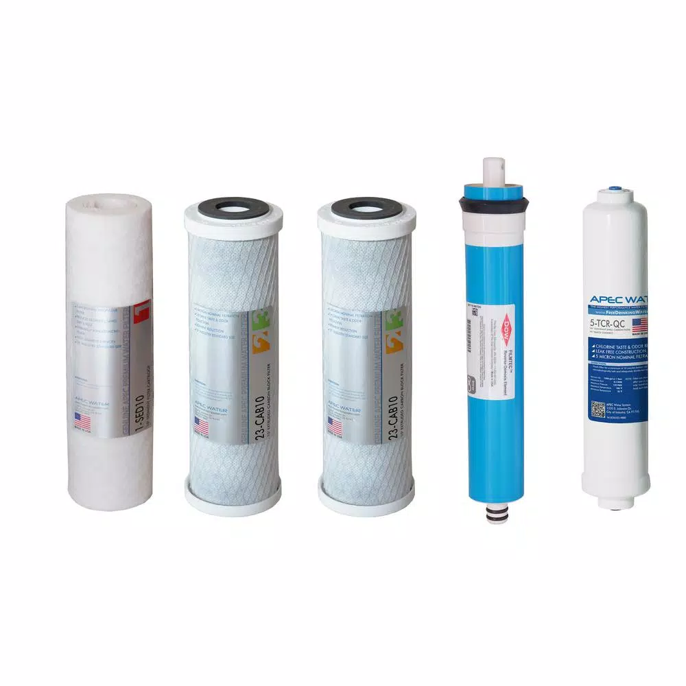 Replacement Water Filters APEC Water Systems Ultimate Reverse Osmosis System 50 GPD Stage 1-5 Replacement Water Filter Cartridge 3 Replacement Water Filters APEC Water Systems Ultimate Reverse Osmosis System 50 GPD Stage 1-5 Replacement Water Filter Cartridge