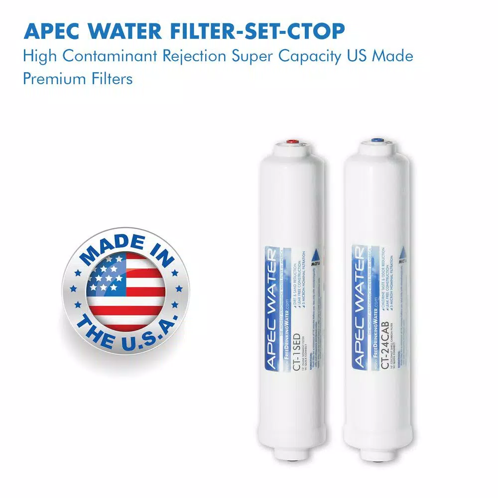 Replacement Water Filters APEC Water Systems Ultimate 10 In. Inline Countertop Reverse Osmosis Replacement Pre-Filter Set For RO-CTOP 4 Replacement Water Filters APEC Water Systems Ultimate 10 In. Inline Countertop Reverse Osmosis Replacement Pre-Filter Set For RO-CTOP - Image 2