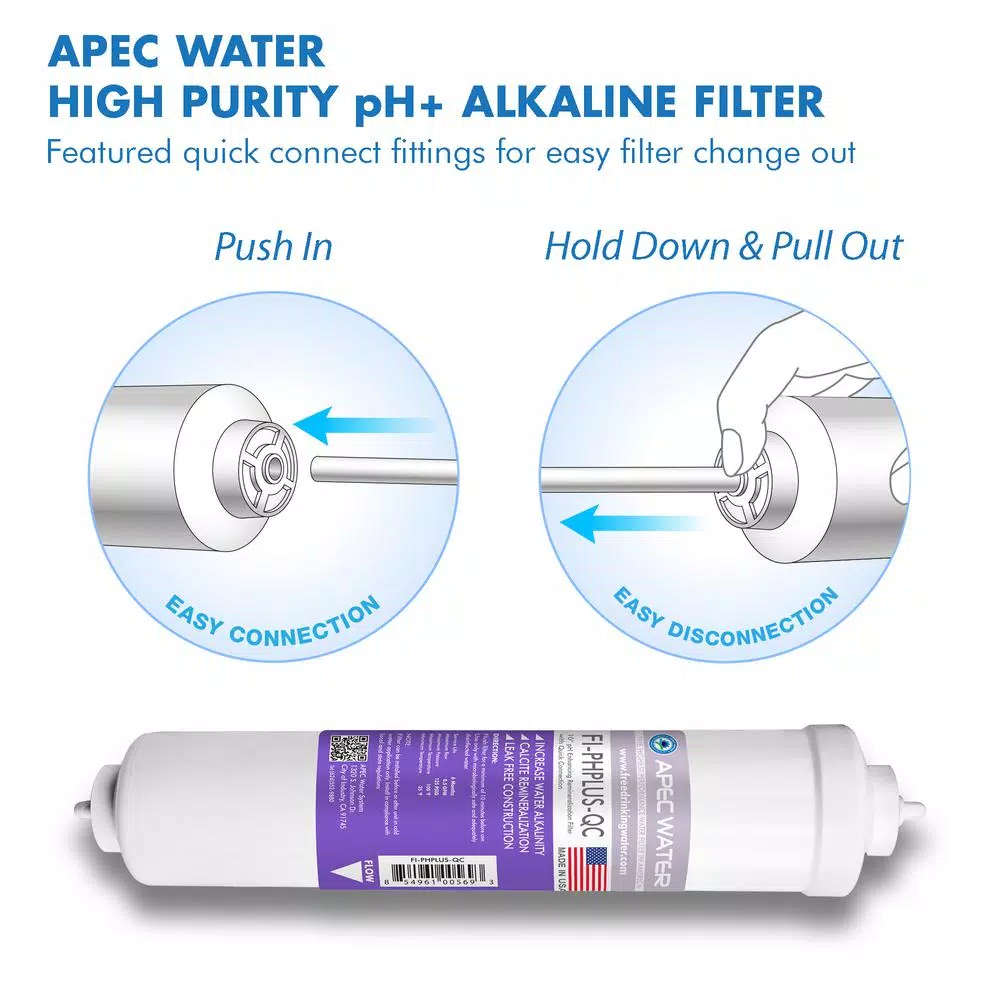 Water Filtration Systems APEC Water Systems Essence 10 In. Replacement Pre-Filter Set With PH+ Calcium Carbonate Re-Mineralization Filter For ROES-PH75 9 Water Filtration Systems APEC Water Systems Essence 10 In. Replacement Pre-Filter Set With PH+ Calcium Carbonate Re-Mineralization Filter For ROES-PH75 - Image 7