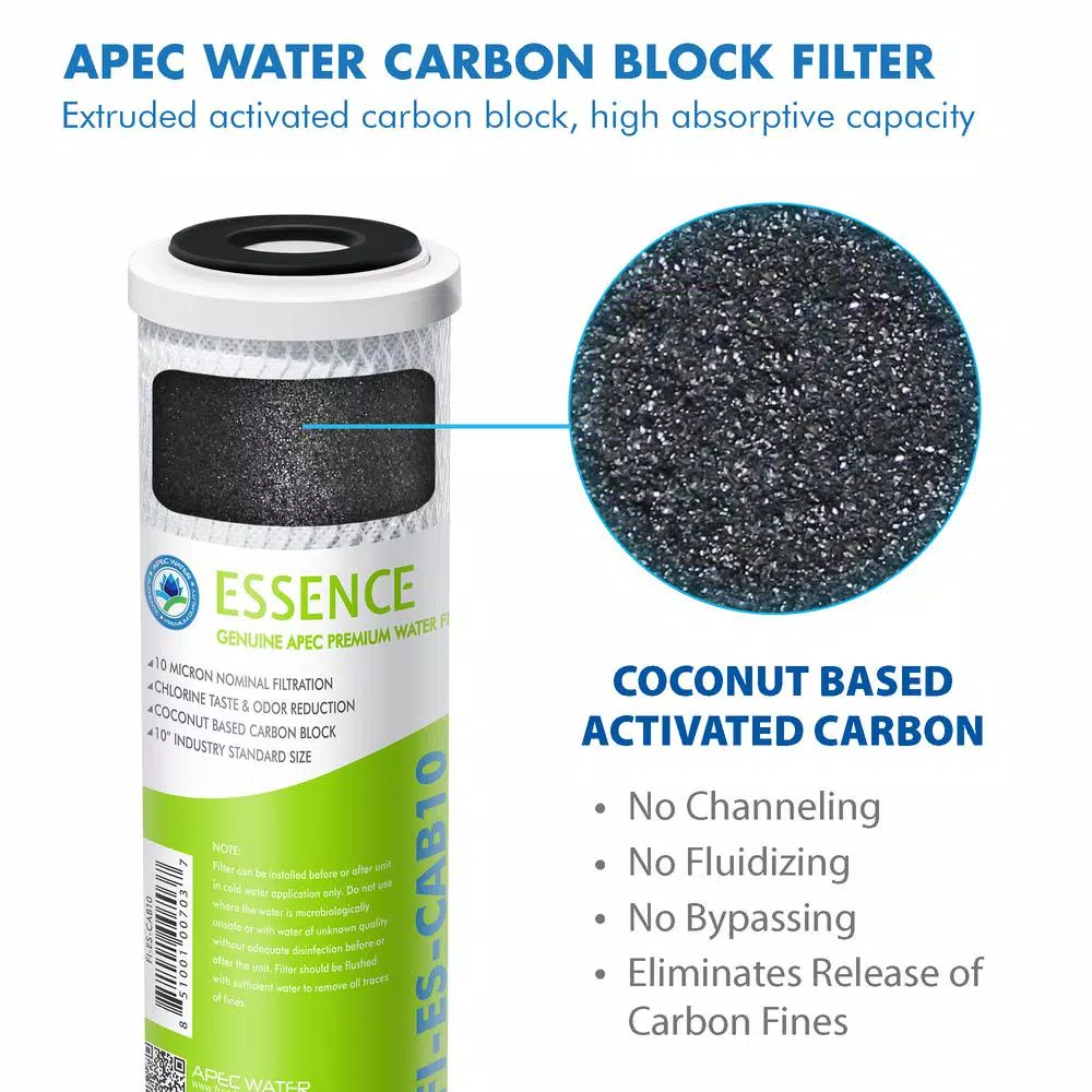 Water Filtration Systems APEC Water Systems Essence 10 In. Replacement Pre-Filter Set With PH+ Calcium Carbonate Re-Mineralization Filter For ROES-PH75 7 Water Filtration Systems APEC Water Systems Essence 10 In. Replacement Pre-Filter Set With PH+ Calcium Carbonate Re-Mineralization Filter For ROES-PH75 - Image 5