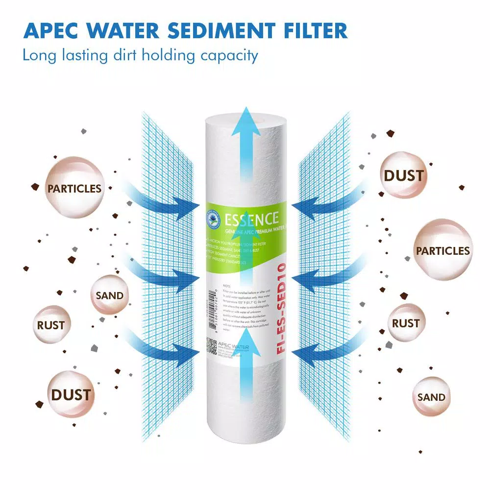 Water Filtration Systems APEC Water Systems Essence 10 In. Replacement Pre-Filter Set With PH+ Calcium Carbonate Re-Mineralization Filter For ROES-PH75 4 Water Filtration Systems APEC Water Systems Essence 10 In. Replacement Pre-Filter Set With PH+ Calcium Carbonate Re-Mineralization Filter For ROES-PH75 - Image 2