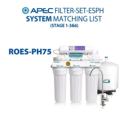 Water Filtration Systems APEC Water Systems Essence 10 In. Replacement Pre-Filter Set With PH+ Calcium Carbonate Re-Mineralization Filter For ROES-PH75 19 Water Filtration Systems APEC Water Systems Essence 10 In. Replacement Pre-Filter Set With PH+ Calcium Carbonate Re-Mineralization Filter For ROES-PH75 -Brita shop apec water systems replacement water filters filter set esph fa 1000