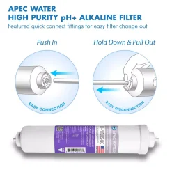 Water Filtration Systems APEC Water Systems Essence ROES-PHUV75 Replacement Water Filter Cartridge Pre-Filter Set With Alkaline And UV Sanitation Stage 1-3, 5 And 7 -Brita shop apec water systems replacement water filters filter set esphuv ss 44 1000