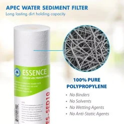 Water Filtration Systems APEC Water Systems Essence 10 In. Standard Capacity First 3-Stage RO Replacement Filter (Bundle Of 2 Pre-Filter Set) -Brita shop apec water systems replacement water filters filter set esx2 1d 1000