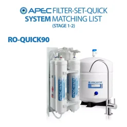 Replacement Water Filters APEC Water Systems Ultimate 10 In. Quick Connect Under Counter Reverse Osmosis Replacement Pre-Filter Set For RO-QUICK90 Stage 1-2 -Brita shop apec water systems replacement water filters filter set quick 44 1000