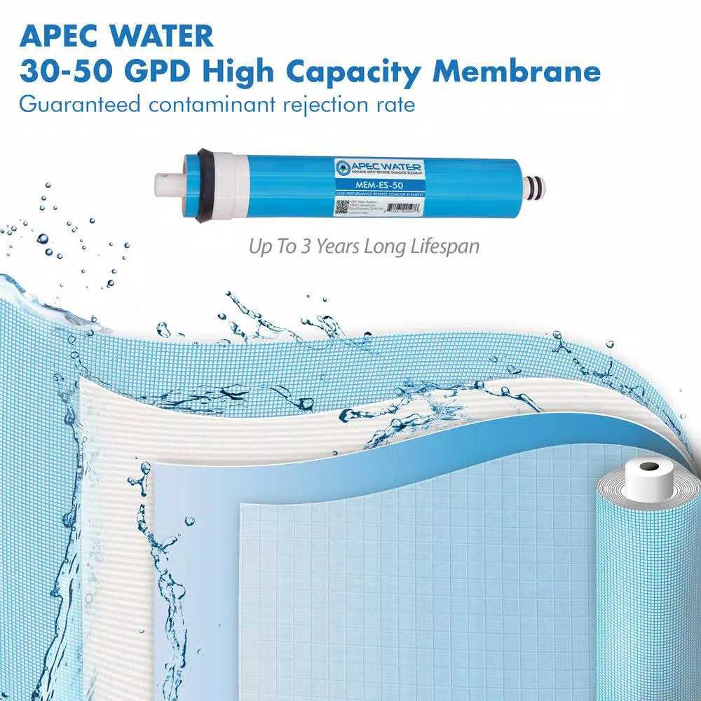 Replacement Water Filters APEC Water Systems ESSENCE 30-50 GPD Reverse Osmosis Membrane Replacement Filter For ROES-50 System 4 Replacement Water Filters APEC Water Systems ESSENCE 30-50 GPD Reverse Osmosis Membrane Replacement Filter For ROES-50 System - Image 2