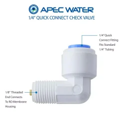 Water Filter Parts APEC Water Systems 1/4 In. Quick Connect Check Valve For Reverse Osmosis Water Filtration System 6 Water Filter Parts APEC Water Systems 1/4 In. Quick Connect Check Valve For Reverse Osmosis Water Filtration System -Brita shop apec water systems water filter parts check val c3 1000