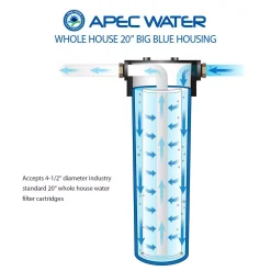 Water Filter Parts APEC Water Systems 20 In. Big Blue Whole House Water Filter Housing 1 In. Inlet/Outlet 8 Water Filter Parts APEC Water Systems 20 In. Big Blue Whole House Water Filter Housing 1 In. Inlet/Outlet -Brita shop apec water systems water filter parts hbb 20 4f 1000