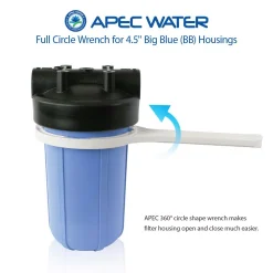 Water Filter Parts APEC Water Systems 360° Filter Housing Wrench For Whole House System With 4.5 In. Filter Cartridge -Brita shop apec water systems water filter parts wrench hb all 4f 1000