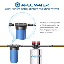 Water Softeners APEC Water Systems APEC Whole House System Single Tank Installation Kit For Water Filter Or Water Softener System 9 Water Softeners APEC Water Systems APEC Whole House System Single Tank Installation Kit For Water Filter Or Water Softener System -Brita shop apec water systems water softener parts wh singlekit 1f 1000