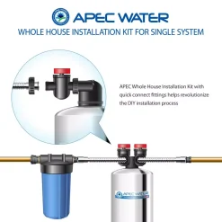 Water Softeners APEC Water Systems APEC Whole House System Single Tank Installation Kit For Water Filter Or Water Softener System 8 Water Softeners APEC Water Systems APEC Whole House System Single Tank Installation Kit For Water Filter Or Water Softener System -Brita shop apec water systems water softener parts wh singlekit 4f 1000