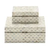 Storage Baskets LITTON LANE Vintage White Zig-Zag Patterned MDF Multiple Decorative Boxes W/ Tan, Gray And Blue Mother Of Pearl Tile Inlay(Set Of 2) 1 Storage Baskets LITTON LANE Vintage White Zig-Zag Patterned MDF Multiple Decorative Boxes W/ Tan, Gray And Blue Mother Of Pearl Tile Inlay(Set Of 2) -Brita shop beige blue litton lane storage baskets 41126 64 1000