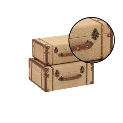 Storage Baskets LITTON LANE Rectangular Wooden Burlap Trunk Boxes With Hinged Lids (Set Of 2) 10 Storage Baskets LITTON LANE Rectangular Wooden Burlap Trunk Boxes With Hinged Lids (Set Of 2) -Brita shop beige brown storage baskets 62258 4f 1000