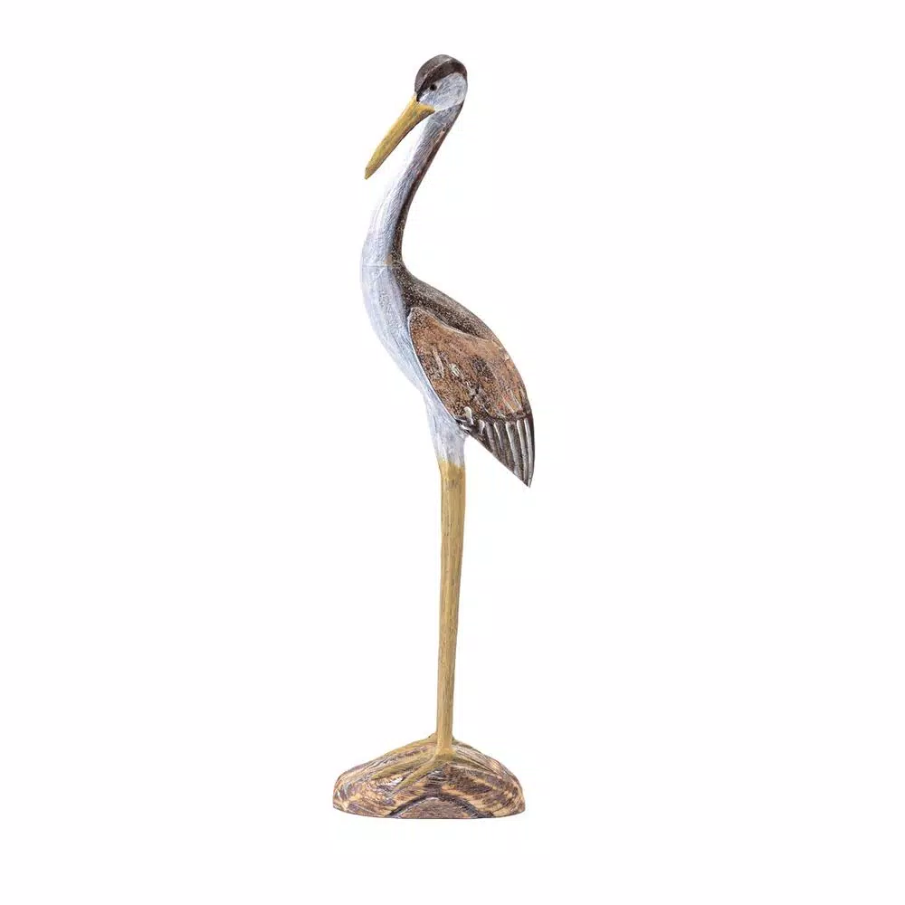 Sculptures IMAX Reeds Wood Cranes (Set Of 2) 6 Sculptures IMAX Reeds Wood Cranes (Set Of 2) - Image 4