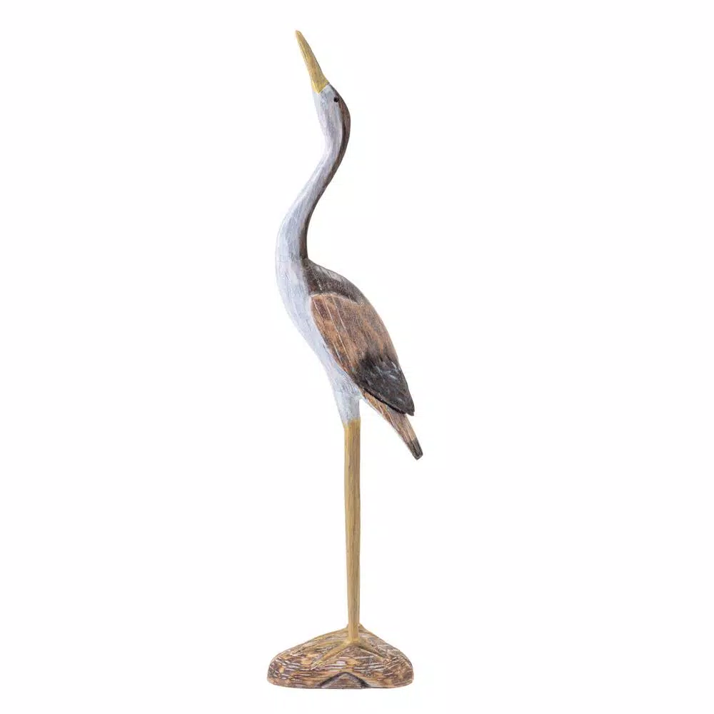 Sculptures IMAX Reeds Wood Cranes (Set Of 2) 5 Sculptures IMAX Reeds Wood Cranes (Set Of 2) - Image 3