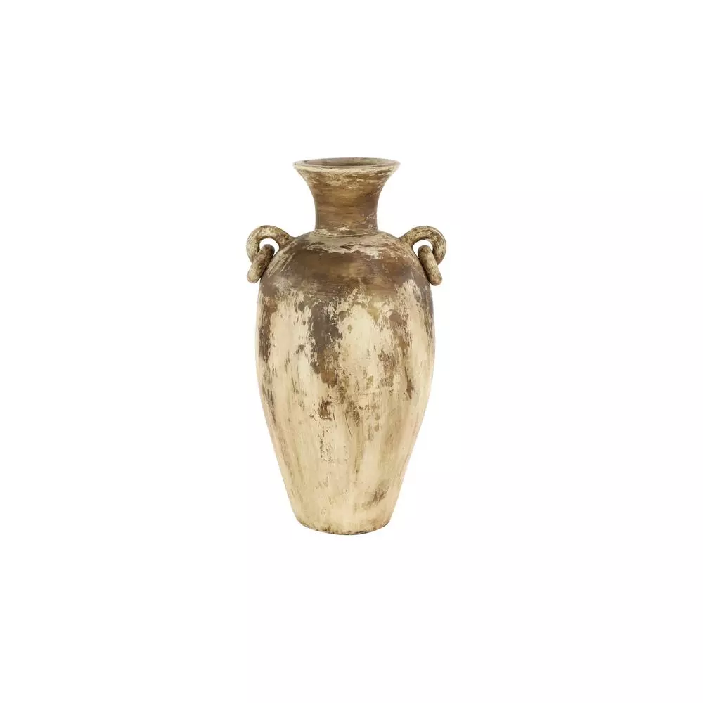 Vases LITTON LANE Distressed Beige And Brown Amphora-Style Ceramic Decorative Vase 3 Vases LITTON LANE Distressed Beige And Brown Amphora-Style Ceramic Decorative Vase
