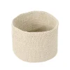 Storage Baskets Noble House Derry Round Knitted Cotton Thread Sundries Basket, Beige -Brita shop beige noble house storage baskets 53509 64 1000