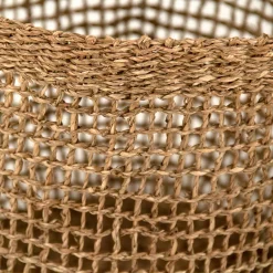 Storage Baskets Zentique Cylindrical Sparsely Hand Woven Seagrass Medium Basket With Handles -Brita shop beige zentique storage baskets zenws b17 m 4f 1000