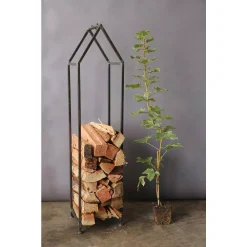 Storage Baskets 3R Studios House Shaped Metal Log Holder