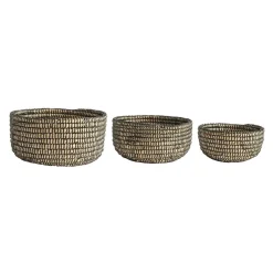 Storage Baskets 3R Studios Grass Handwoven Decorative Baskets (Set Of 3)