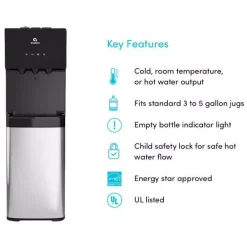Water Dispensers Avalon Bottom Loading Water Cooler Dispenser 11 Water Dispensers Avalon Bottom Loading Water Cooler Dispenser -Brita shop black avalon water coolers a4blwtrclr 1f 1000
