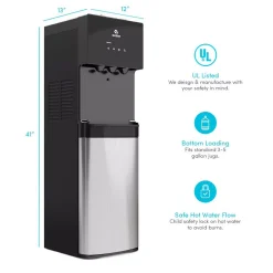 Water Dispensers Avalon Bottom Loading Water Cooler Dispenser 12 Water Dispensers Avalon Bottom Loading Water Cooler Dispenser -Brita shop black avalon water coolers a4blwtrclr 44 1000