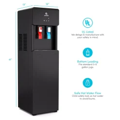 Water Dispensers Avalon Touchless Bottom Loading Water Cooler Dispenser, Hot & Cold Water, UL/Energy Star- Black 12 Water Dispensers Avalon Touchless Bottom Loading Water Cooler Dispenser, Hot & Cold Water, UL/Energy Star- Black -Brita shop black avalon water coolers a6blwtrclrblk fa 1000