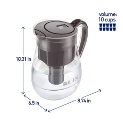 Water Filter Pitchers Brita Monterey 10-Cup Water Filter Pitcher In Black With Longlast Water Filter, BPA Free 16 Water Filter Pitchers Brita Monterey 10-Cup Water Filter Pitcher In Black With Longlast Water Filter, BPA Free -Brita shop black brita water filter pitchers 6025836303 40 1000