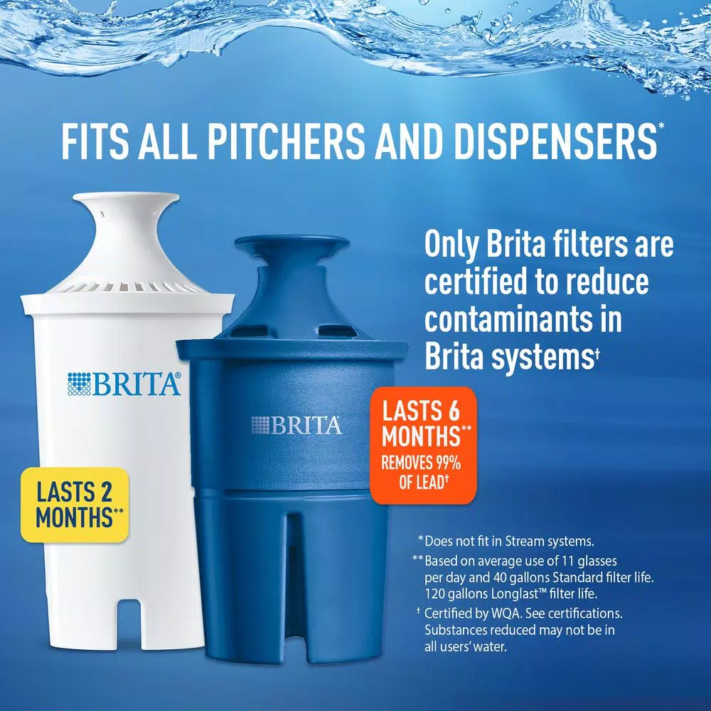 Water Filter Pitchers Brita Monterey 10-Cup Water Filter Pitcher In Black With Longlast Water Filter, BPA Free 13 Water Filter Pitchers Brita Monterey 10-Cup Water Filter Pitcher In Black With Longlast Water Filter, BPA Free - Image 11