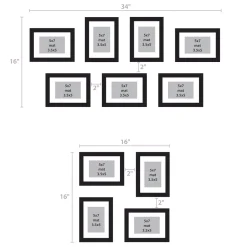 Picture Frames DesignOvation Gallery 5 In. X 7 In. Matted To 3.5 In. X 5 In. Black Picture Frame (Set Of 4) -Brita shop black designovation picture frames 209130 31 1000