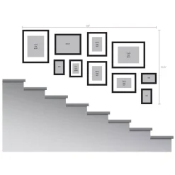 Picture Frames DesignOvation Gallery 5 In. X 7 In. Matted To 3.5 In. X 5 In. Black Picture Frame (Set Of 4) -Brita shop black designovation picture frames 209130 76 1000