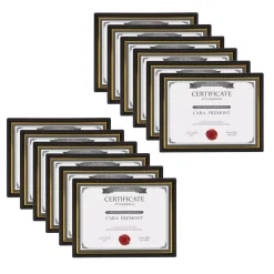 DesignOvation Corporate Document 8.5 In. X 11 In. Black Picture Frames (Set Of 12)